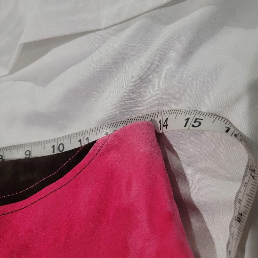 Y2K Womens Suede Skirt‎ Size 0 Pink Chocolate Brown Preppy Indie